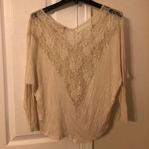 Lace Flowy V-neck Top